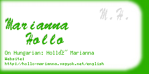 marianna hollo business card